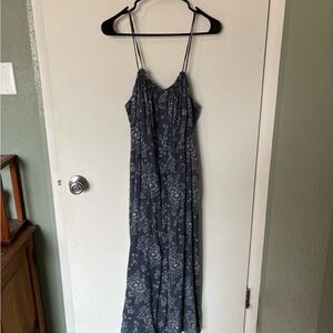 Madewell Blue Floral Maxi Dress